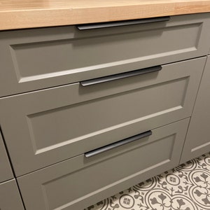 Hidden Drawer Handle Modern Black Rose Gold Furniture Kitchen Cabinet Knobs  And Handles Wardrobe Pulls Hardware F9C1 