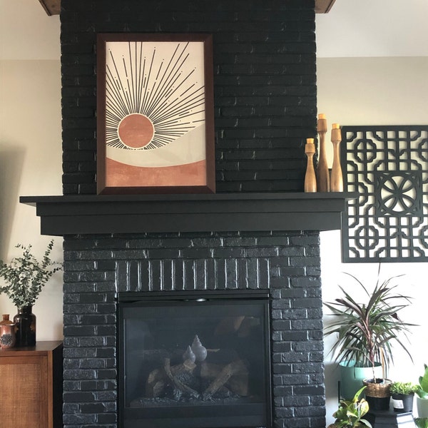 Mid Century Modern Geometric Sun Print Set of 3 Prints, Abstract ...