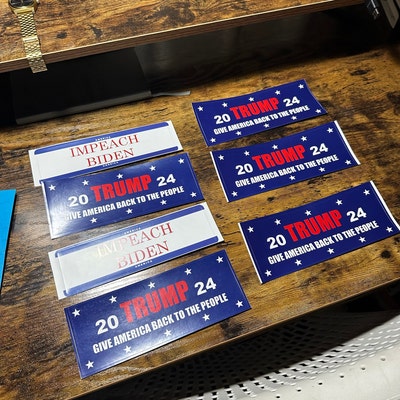 Impeach Biden Bumper Sticker Made In USA Exclusive Anti Biden - Foto 2
