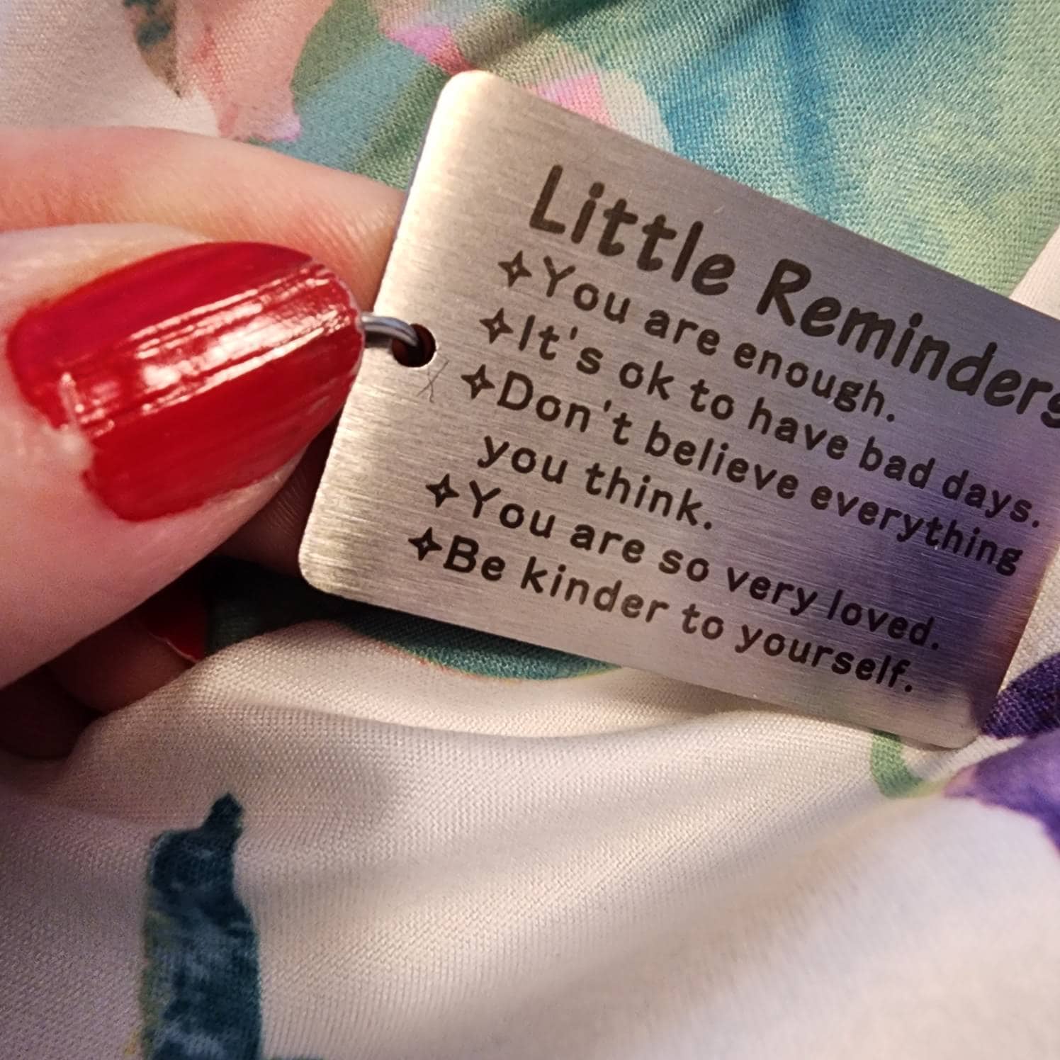 Little Reminders Keychain, Mental Health Gift, You are enough, Inspirational Gift for Daughter Son, Reminder Gift For Friend, Self Love Gift