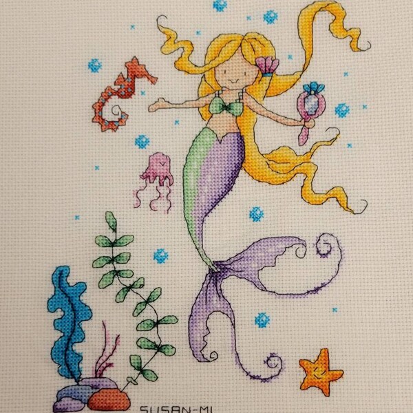 Mermaid Under the Sea - PDF Cross Stitch Pattern - Etsy