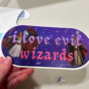 I Love Evil Wizards Funny Bumper Sticker Weatherproof 5x2 in Gift ...