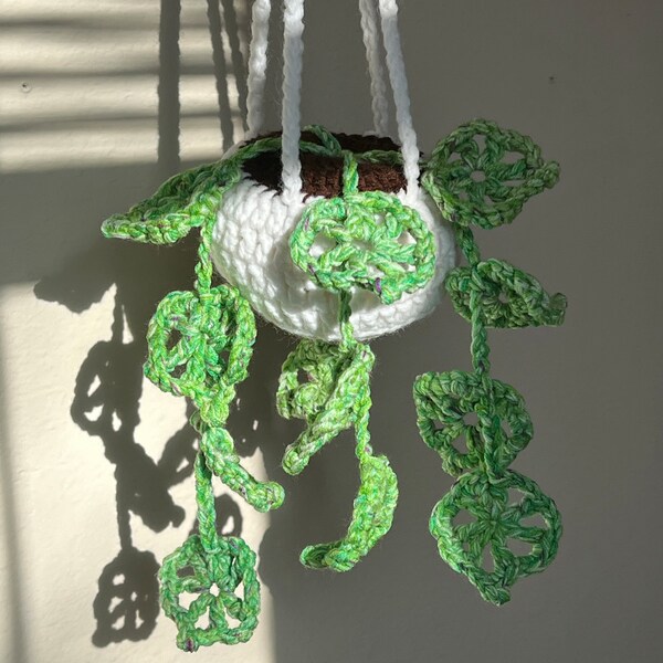 Drooping Leave Crochet Pattern, Hanging Plant Crochet Pattern, Crochet ...
