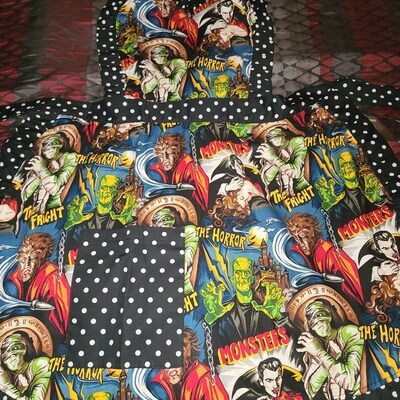 Vintage Inspired 1950s Horror Movie Hollywood Monsters Apron FREE ...