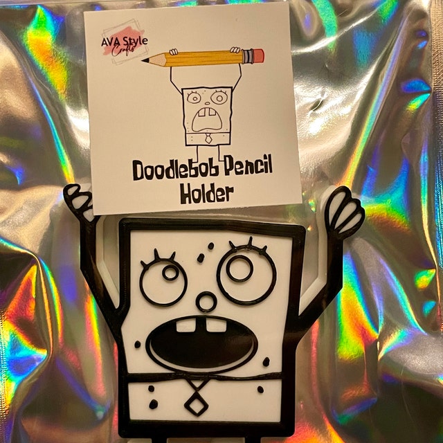 Doodlebob Pencil Holder, Spongebob, 3D Printed Pencil Holder, Me Hoy Minoy  