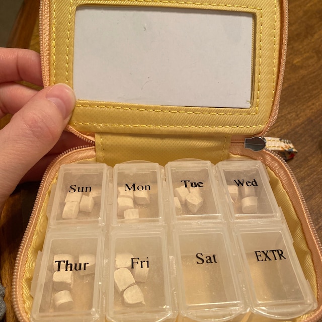 Pill Organizer Case Weekly Floral Pill Box Compact Size for -  Norway
