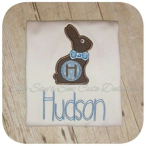 Easter Bunny Monogram Applique Machine Embroidery Design 4 Sizes - Etsy