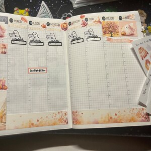 Happy Planner Printable Stickers Classic Vertical Weekly Kit, Cozy Fall ...
