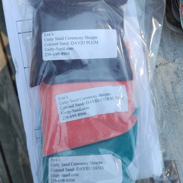 Unity Color Sand 1/2 Lb Bags Unity Sand