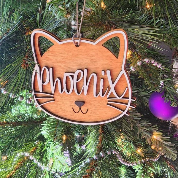 Personalized Cat Ornament | Custom Cat Ornament | Personalized Pet ...