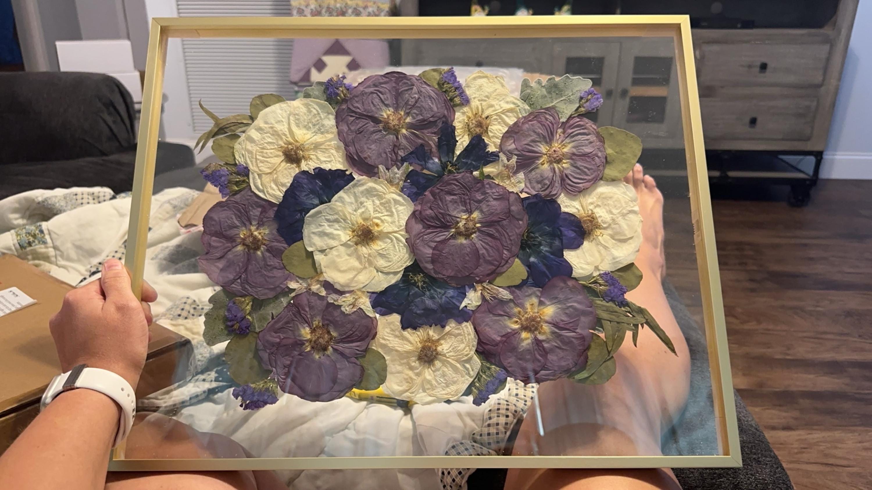 Preserved flowers from Rebecca's etsy review