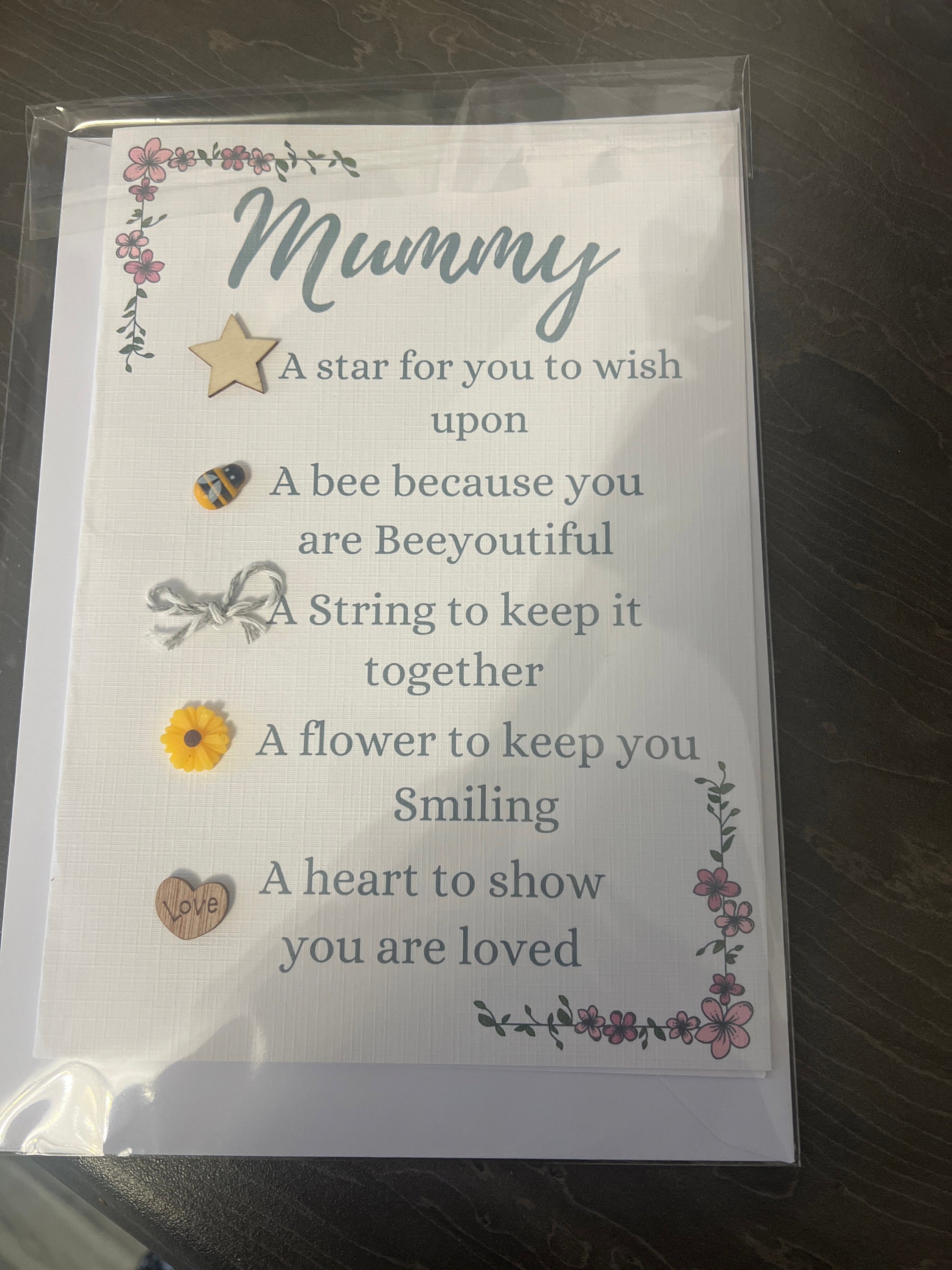 Mummy mothers day card, token gift, appreciation gift, mothers day gift for mum, gift for mummy, birthday gift for mum
