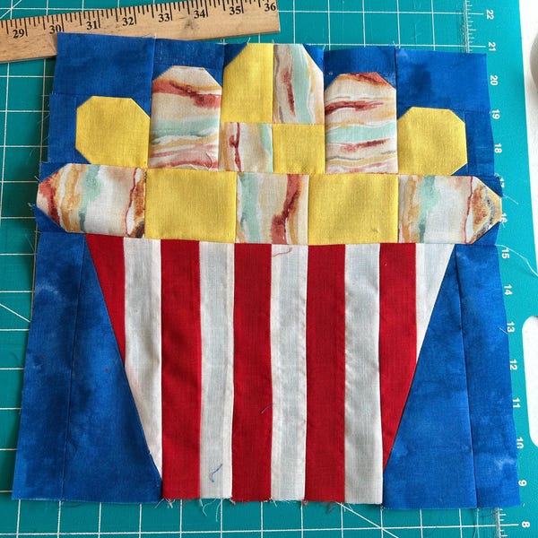 Popcorn Movie Circus PDF Quilt Block Pattern - Includes Instructions ...