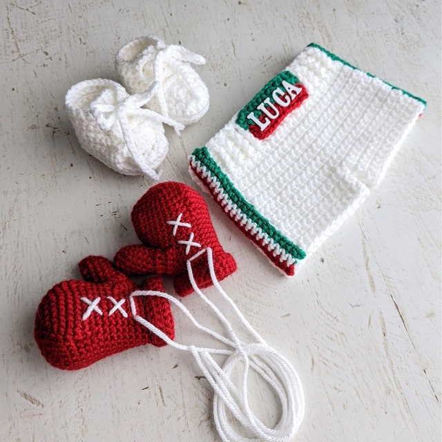A customer's finished Baby Boxer Crochet Pattern