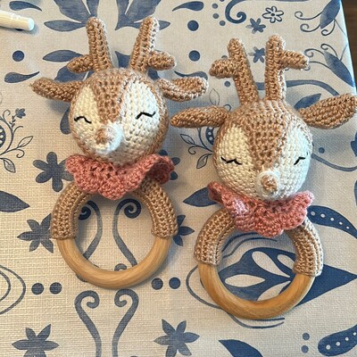 Newborn Baby Rattles, Deer Animal Rattles for Baby Personalized Gift ...
