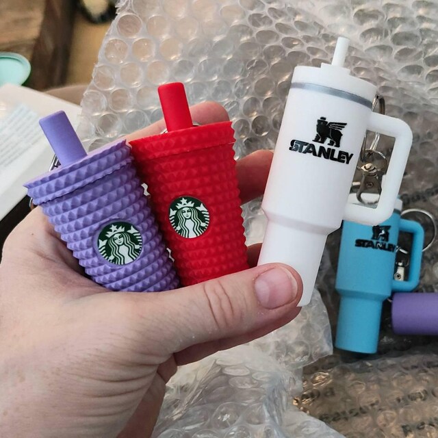 Miniature Starbucks Studded Tumbler Keychain Stash - Etsy