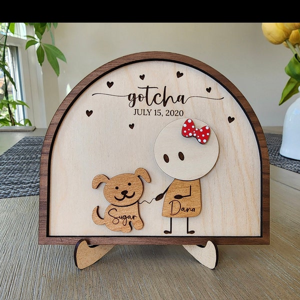 Personalized Couple Rectangle Wooden Sign - Gift Idea For Family/Couple main image 1