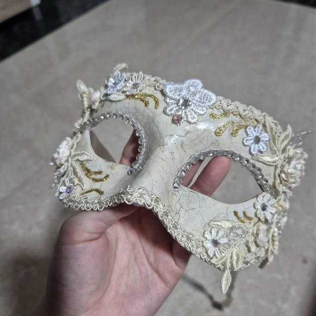 ベネチアンマスク Colombina Barocco Sole White Eye Mask Colombina 