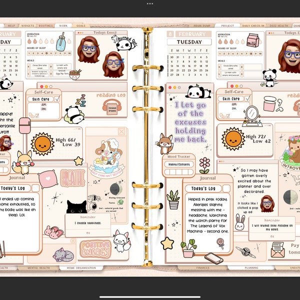 Cute Digital Sticker Pack |kawaii Goodnotes Stickers | Panda Stickers ...