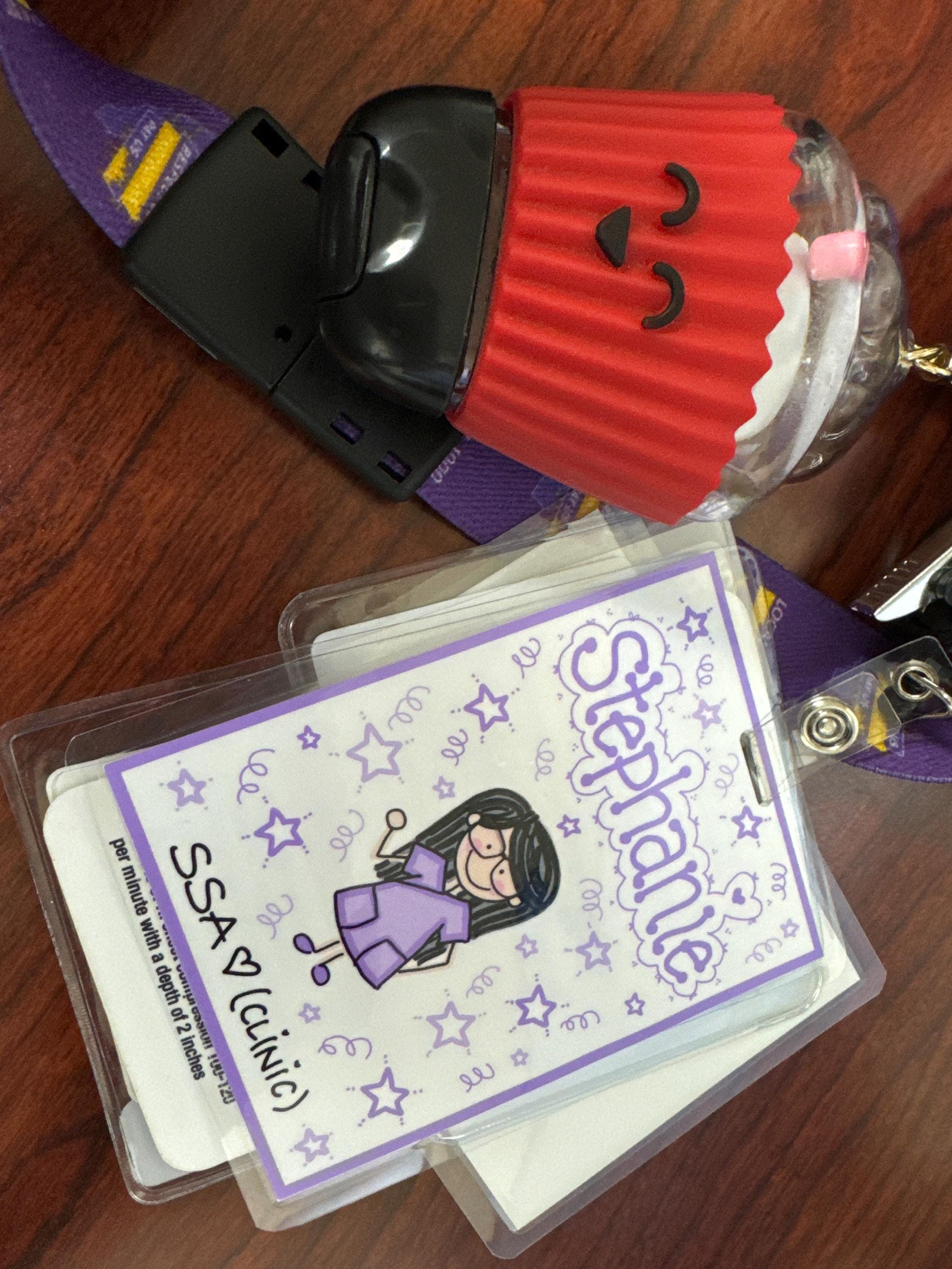 Personalized Name Tag - Vertical Badge Buddy - Cute Badge Back - Healthcare Accessories - Teacher Accessories