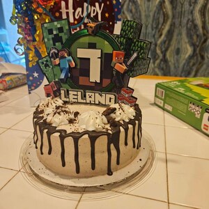 Minecraft Birthday Cake Topper Personalized for Sale in Margate, FL -  OfferUp