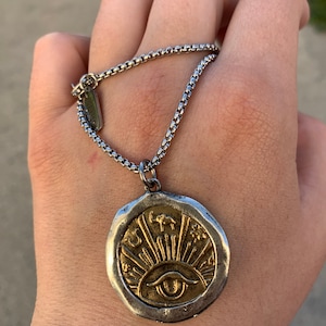 24 Inches Men Stainless Steel Pendants Necklaces Mens Pendant with Chain Silver Fashion Trend Evil Eye Casting Pendant FQQbb Mens Necklace Pendant 24 Inches Men Stainless Steel Pendants Necklaces Mens Pendant with Chain Silver Fashion Trend Evil Eye Casting Pendant FQQbb Mens Necklace Pendant