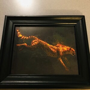 YEESAM ART Kit Di Pittura A Numeri Fai Da Te: Tela 50x40 Cm Con Ghepardo, Pantera O Leopardo - Scegli Con O Senza Telaio