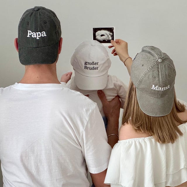 Zkxiyuan Cappelli per mamma e papà Cappelli New Mom Dad Regali Cappello Divertente Regolabile Ricamato Cappellini da baseball Regolabile Nuovi Genitori Regali per Coppie, Grigio-Mamma, M/taglia unica