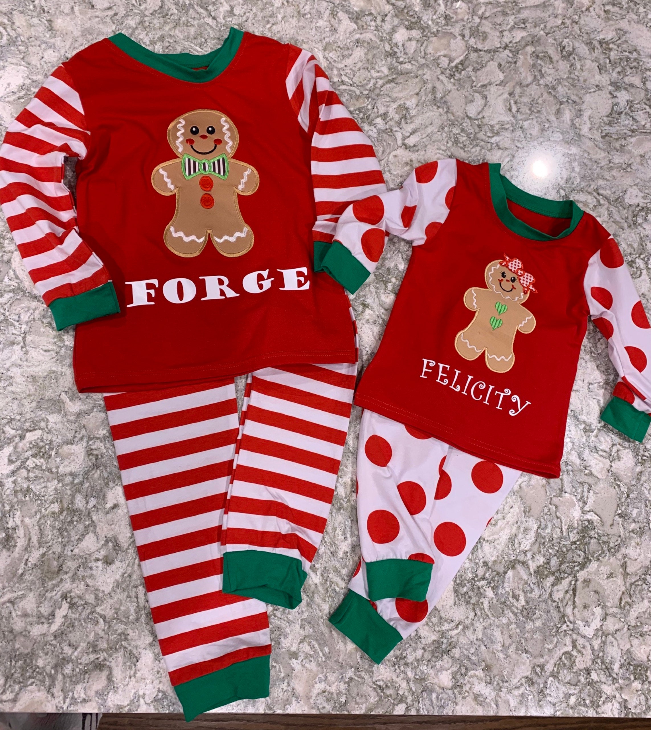 Sibling Christmas Gingerbread Christmas Toddler Pajamas , Boys Christmas Pajamas. Toddler Christmas, Girls PajamaToddler Christmas Pajamas ,