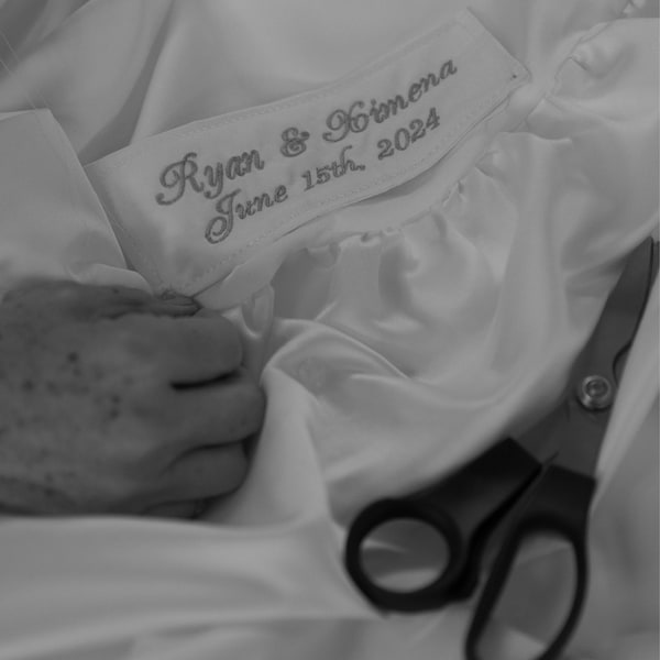 Wedding Dress Label Something Blue Personalized Wedding Patch Something ...