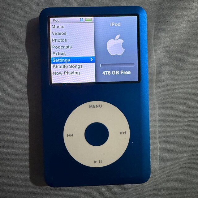 ブルー iPod Classic 第7世代、アップグレードSDXC、カスタムメディア