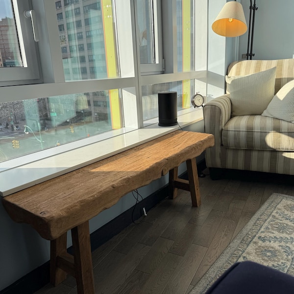 Handmade Reclaimed Wood Bench, Farmhouse Solid Wood Entryway Bench ...