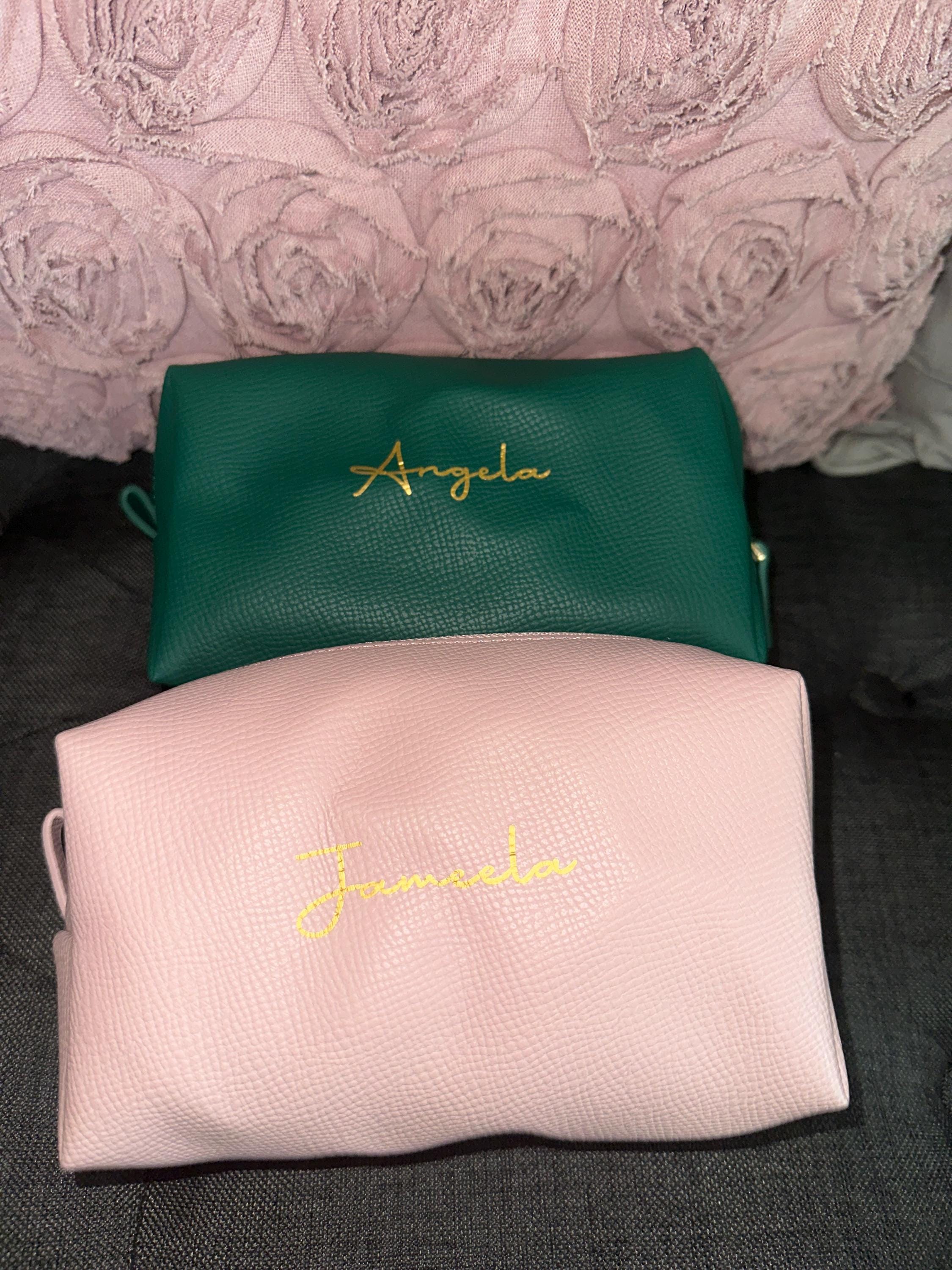 Personalized Bag for Bridesmaid Squad | Clutch Makeup Bag - A Stylish and Customizable Gift for Bachelorette Parties!