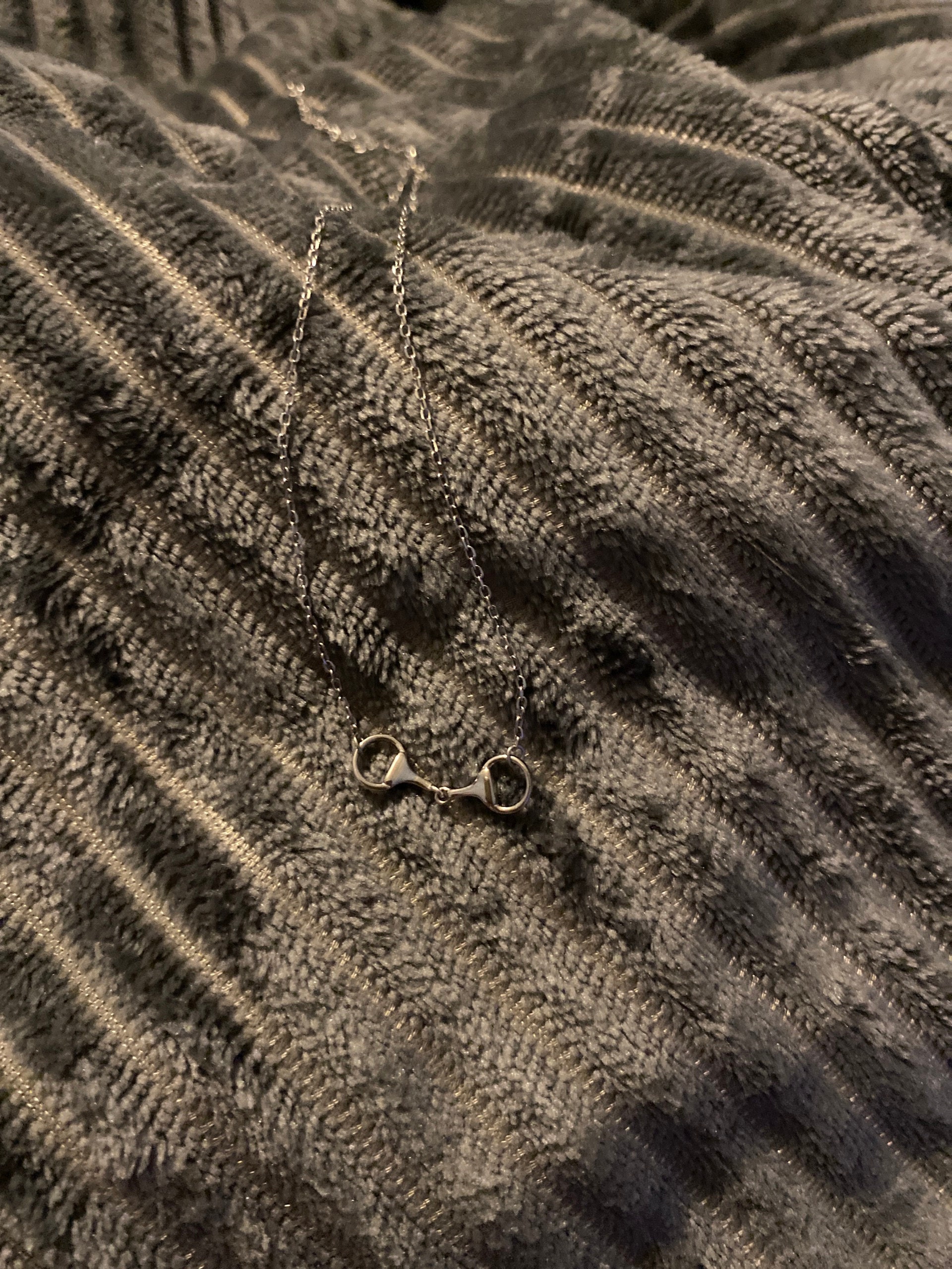 Snaffle Bit Necklace in Sterling Silver, Silver or Gold, Horse Necklace, Horse Charm, Horse Gift, Horse Jewellery