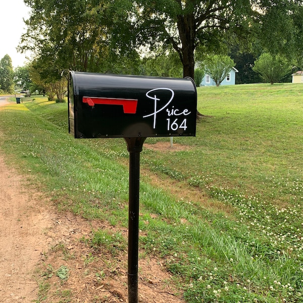 Mailbox Decal Custom Address Sign With Last Name & Street Address ...