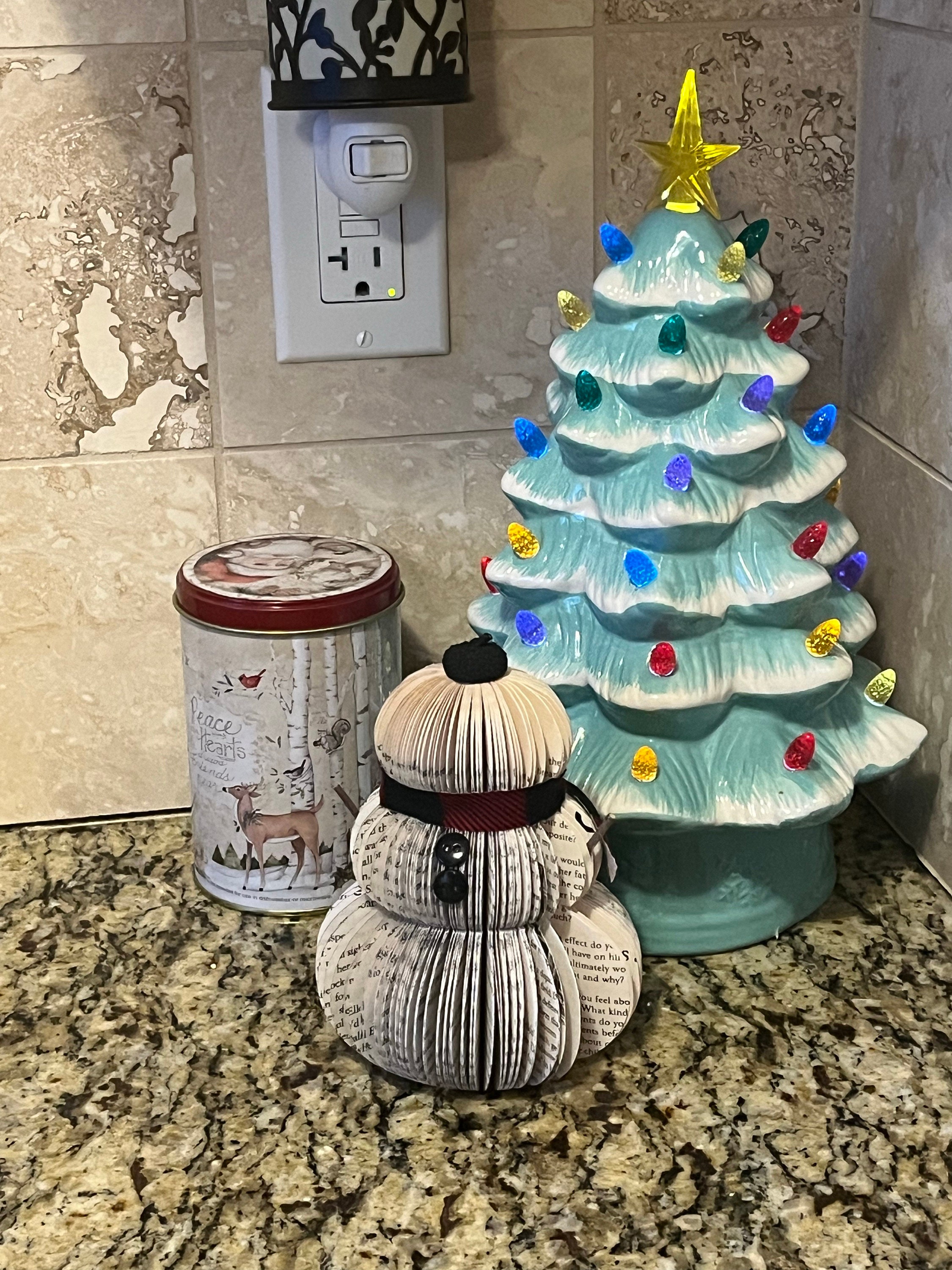 Book Snowman-Christmas Decor-Holiday Decor-Christmas Decoration-Christmas Gifts-Book Exchange-Winter Decor-Teacher Gift-Gift for Mom