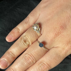 Customer photo from Manuella, Dainty Raw Sapphire Ring in Yellow Gold