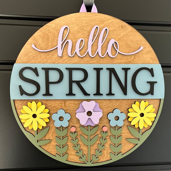 BlissYard Gartenflagge 'Hello Spring' – Doppelseitig, 30,5x45,7 Cm, Lavendel-Design