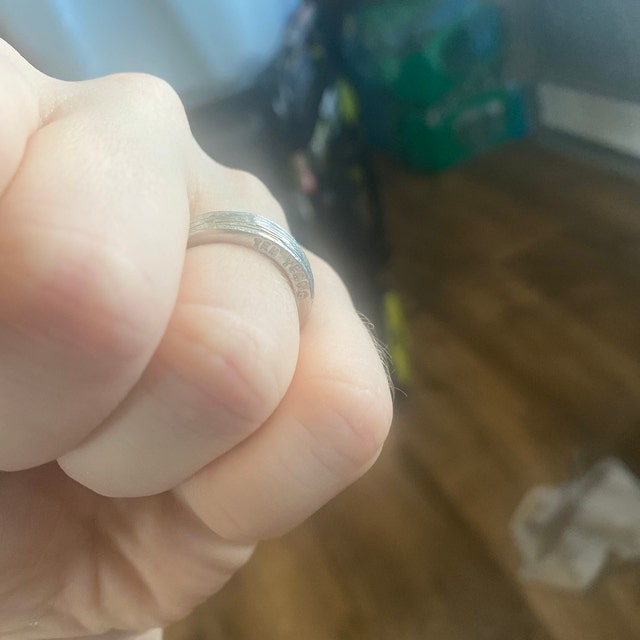 Tenth Anniversary Tin Rings – 'ten Years' Inscribed Pair - Etsy