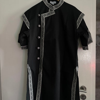 STRETCH MESH KAFTAN WITH TRIM ERA OF EMPIRES