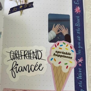 Fiance Sticker ~ Waterproof ~ Engagement ~ Girlfriend Crossed Out ...