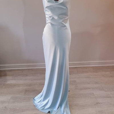 Bali DIY Cowl Neck Slip Dress Pattern W Side Slit, Spaghetti Strap Low