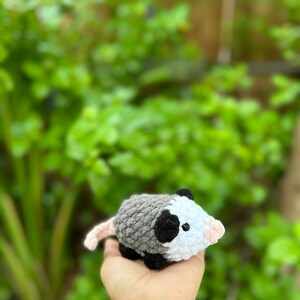 Crochet Possum Pattern NO SEW PDF Download Mini Opossum Keychain Baby ...