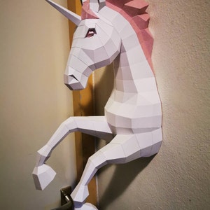 Unicorn Papercraft 3D Papercraft Build Your Own Low Poly | Etsy