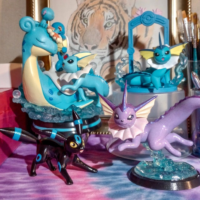 3D Printed Vaporeon Pokemon Eevee evolution by paulboni95