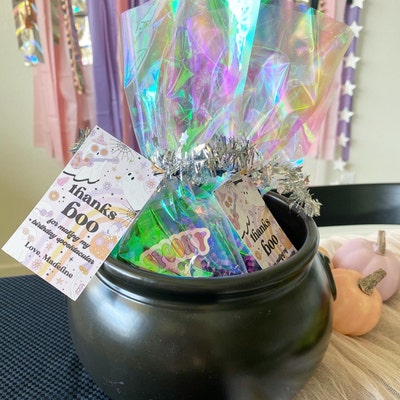 Editable Spooky Halloween Ghost Birthday Luggage Favor Tags Retro ...