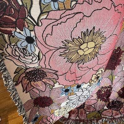 Dream Garden Floral Blanket Multi-color Tapestry Blanket - Etsy