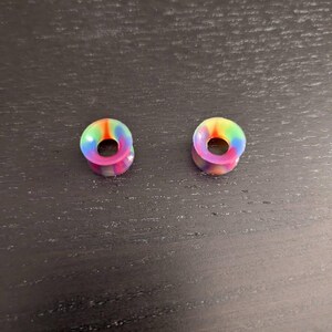 Rainbow Swirl Alien Skinz Thin Silicone Soft Ear Plugs