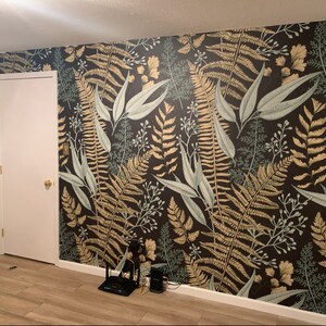 Easy install Removable Wallpaper Ships FREE! Merritt Botanical Fern Wallpaper Mural Wall D\u00e9cor Decal