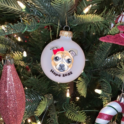 Custom Dog Ornament 2.75 Hand Painted Christmas - Etsy